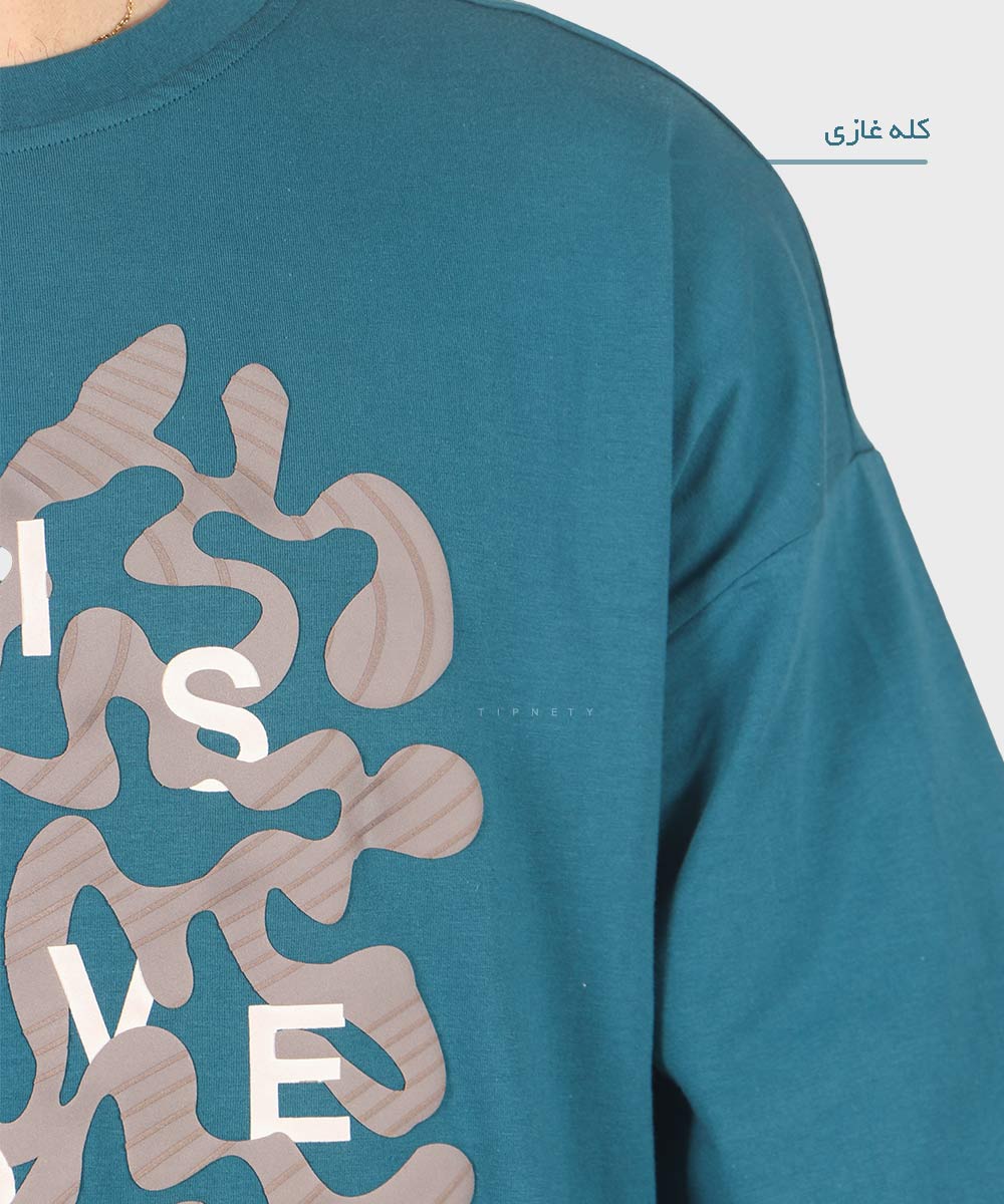                                         کاربنی یاسی لجنی کله غازی خاکی دودی پسته ای سبز سفید تیشرت لش 1729  - تصویر 14