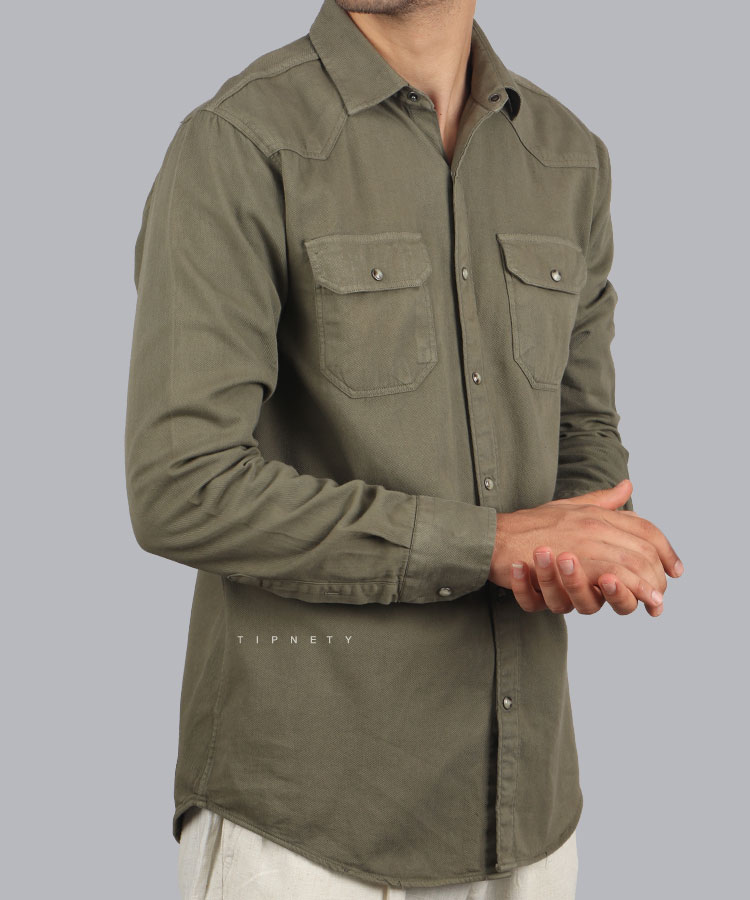                                                                                                                                                                                 سورمه ای صدری مشکی زیتونی کرم قهوه ای طوسی پاییزه پیراهن 5243  - تصویر 4