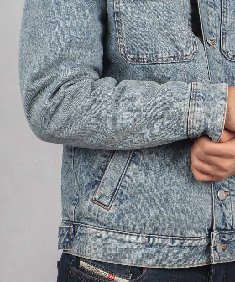                                                                                                                               ذغالی آبی زمستانه کت جین 6401  - تصویر 8