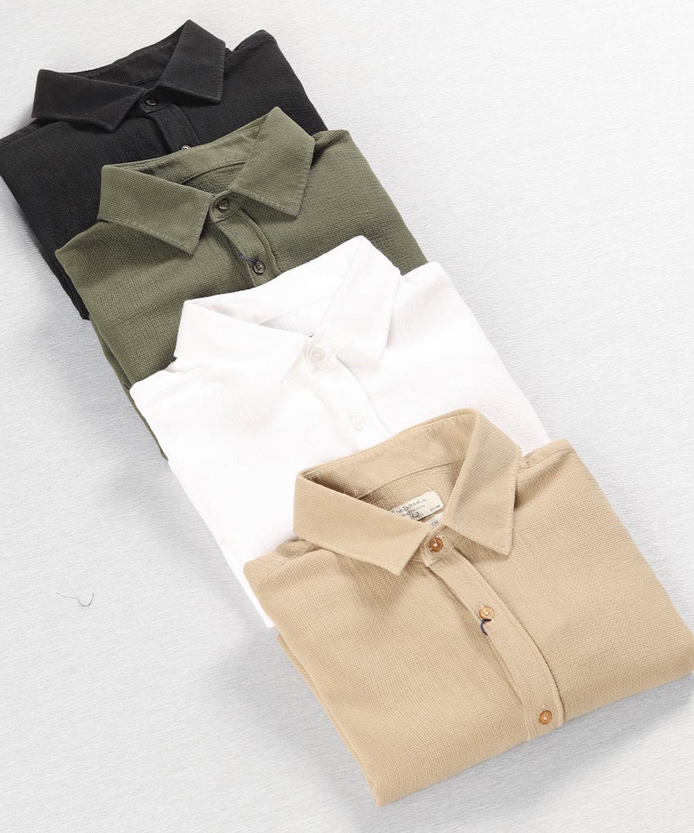 پیراهن مردانه کنفی آستین کوتاه 5456