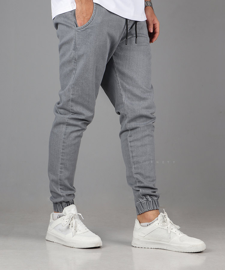 شلوار جین اسلش مردانه طوسی 1191