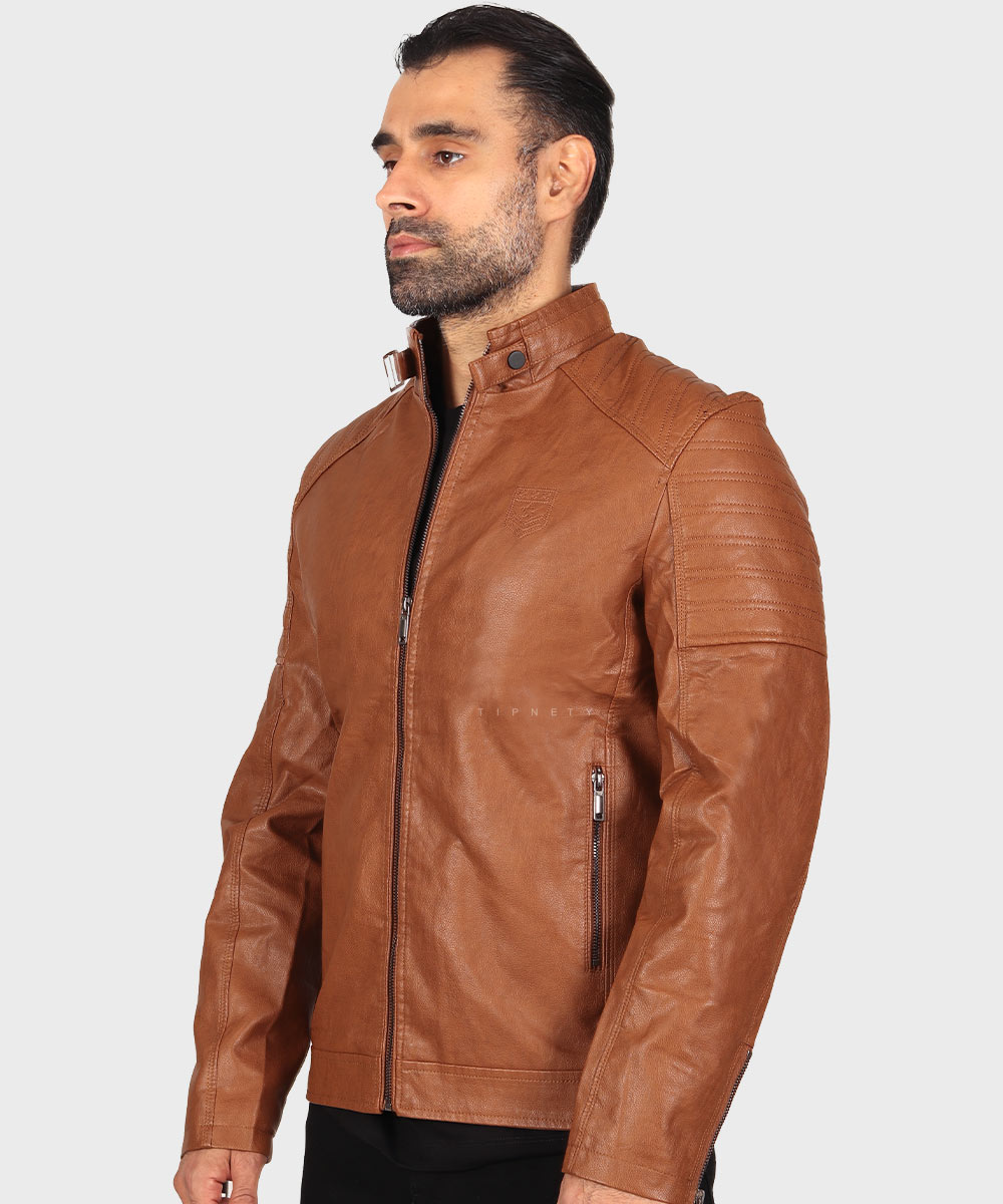                         عسلی خاکی مشکی زمستانه کت چرم 8822  - تصویر 15