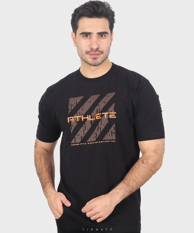                     سفید سبز آبی مشکی شتری تیشرت چاپی 1415  - تصویر 4