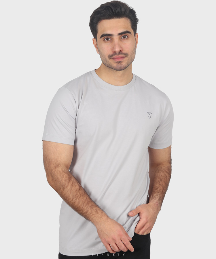 تیشرت ساده استخوانی مردانه برند تیپ نتی 9162