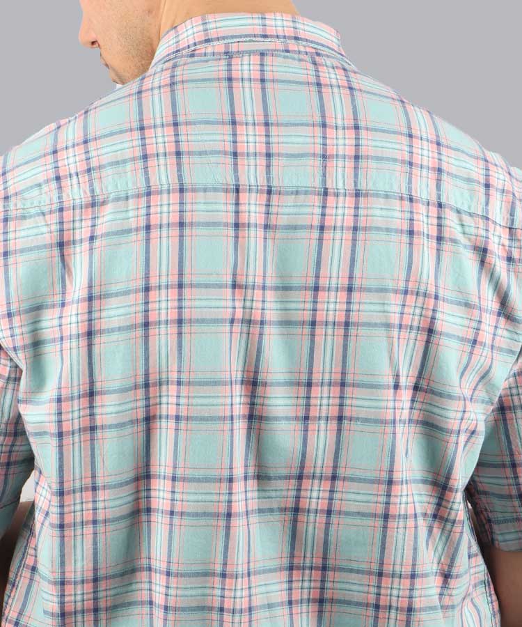                                                                                                                               فیروزه ای خردلی سورمه ای سبز آبی شتری صورتی زرد پیراهن آستین کوتاه کلاسیک 2732  - تصویر 8