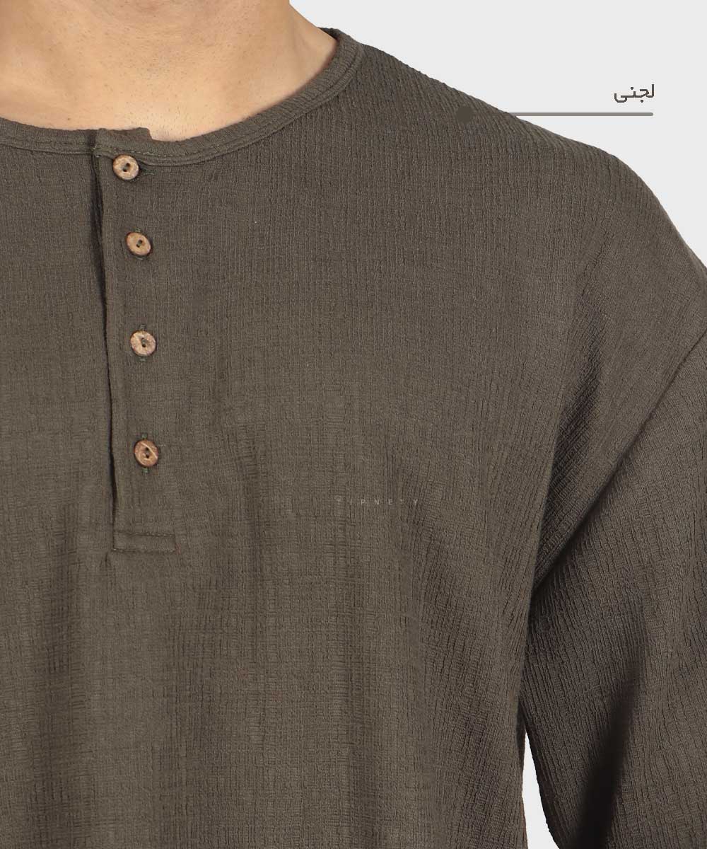                         کرم روشن لجنی مشکی سورمه ای خاکی تیشرت لش 1769  - تصویر 7