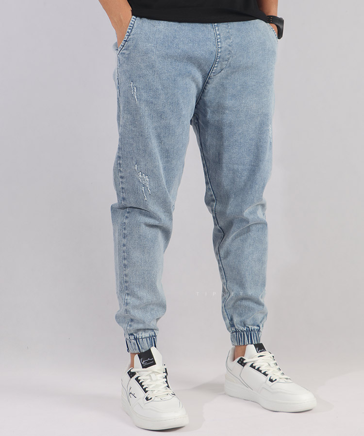 شلوار جین اسلش مردانه زاپ دار 4147