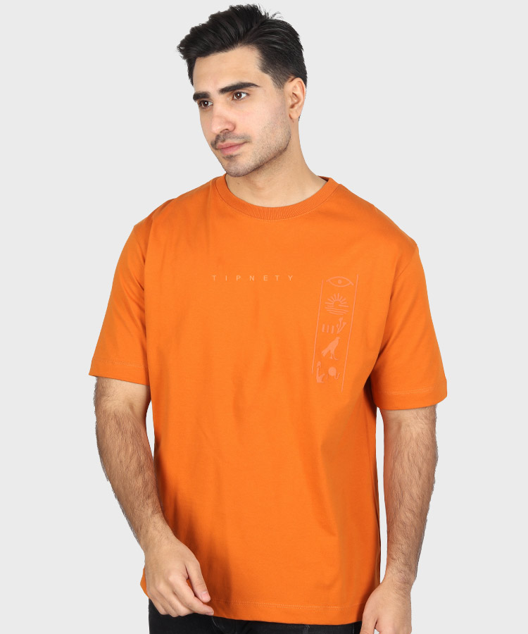                         طوسی روشن مشکی نارنجی تیشرت لش 1650  - تصویر 10