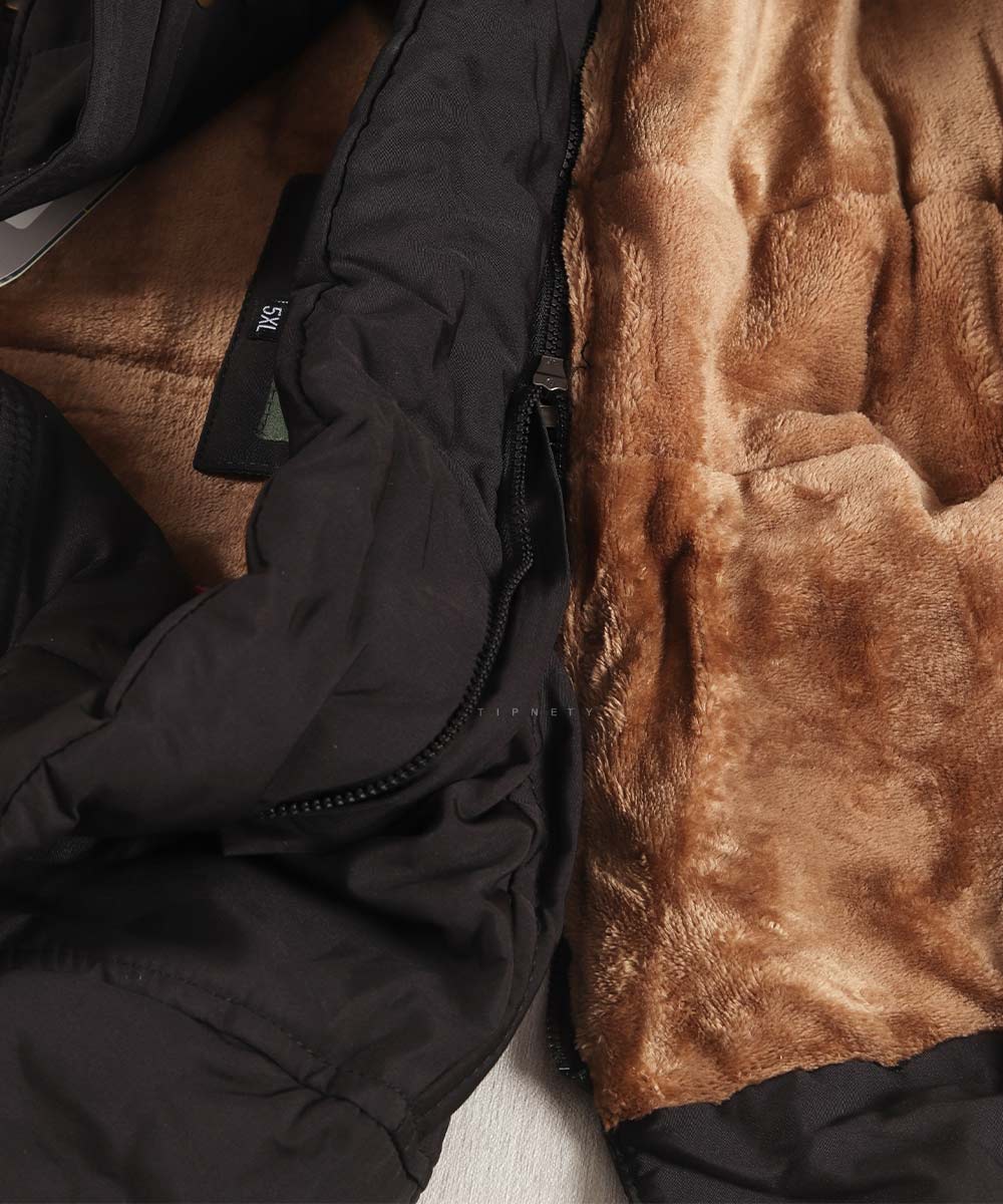                 لجنی شتری مشکی زمستانه کاپشن 1922  - تصویر 26