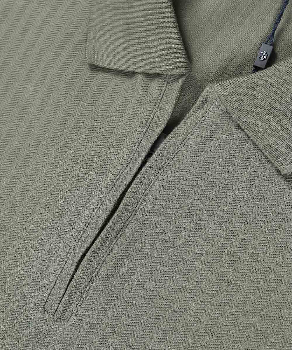                   سبز کرم تیشرت یقه دار 0592  - تصویر 10