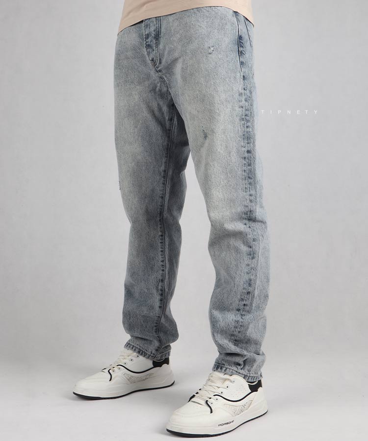 شلوار جین مام استایل مردانه آبی یخی 0013