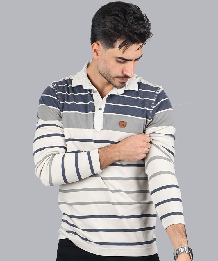 تیشرت یقه دار مردانه آستین بلند 1313