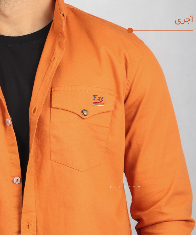                                                                                                         خاکی لجنی سفید مشکی حنایی سورمه ای آجری نوک مدادی قرمز خردلی پاییزه پیراهن 0584  - تصویر 6