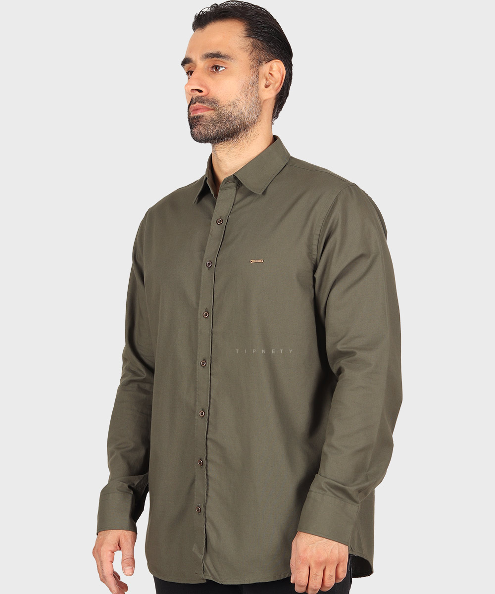                                                             سفید سورمه ای قهوه ای سبز مشکی آبی روشن لجنی ذغالی پیراهن آستین بلند فیت 5499  - تصویر 11