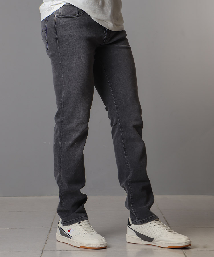 شلوار جین اسلیم مردانه طوسی 4069