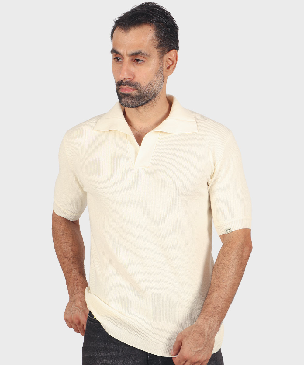                         شیری مشکی سبز تیشرت یقه دار 3314  - تصویر 4