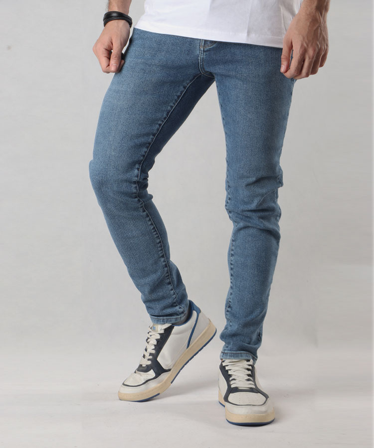 شلوار جین اسکینی مردانه آبی 3711