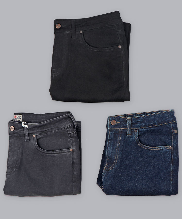 شلوار جین راسته مردانه ساده 3638