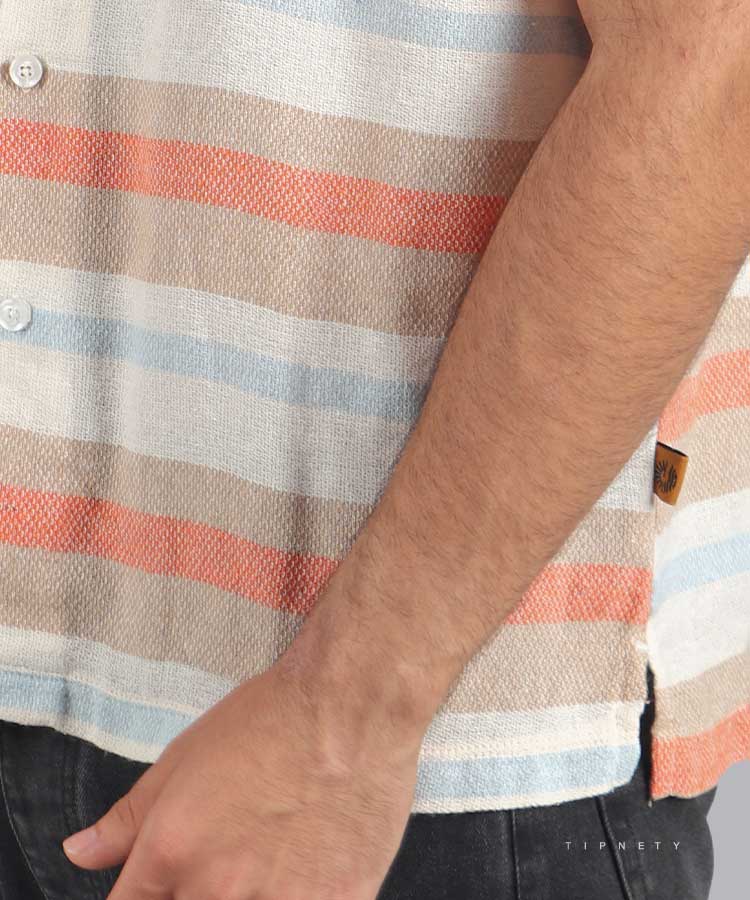                                                 خردلی سبز آبی پیراهن یقه انگلیسی 1155  - تصویر 8