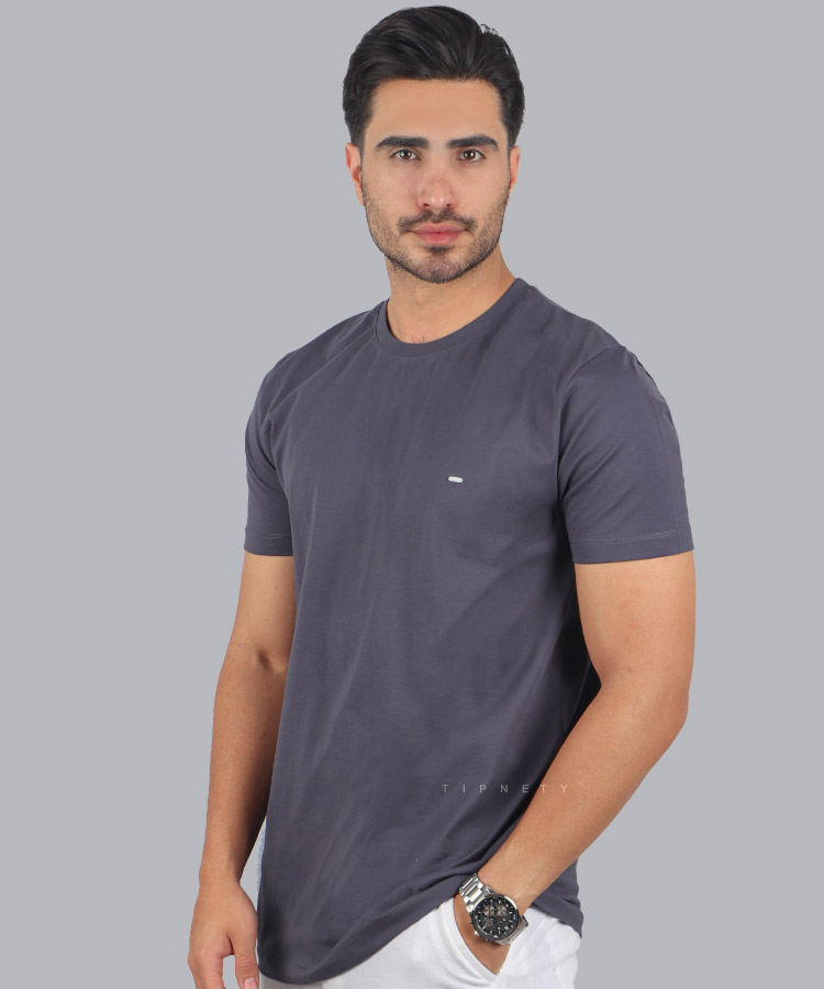 تیشرت ساده نوک مدادی مردانه 9112