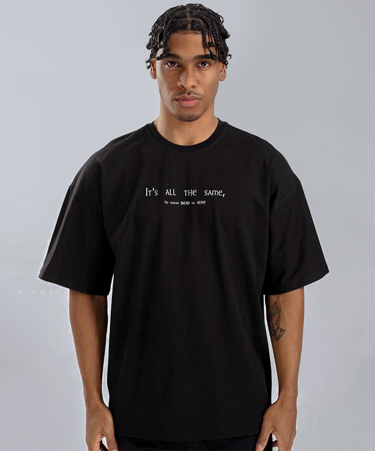                                                                                                   مشکی سفید تیشرت لش 3018  - تصویر 5