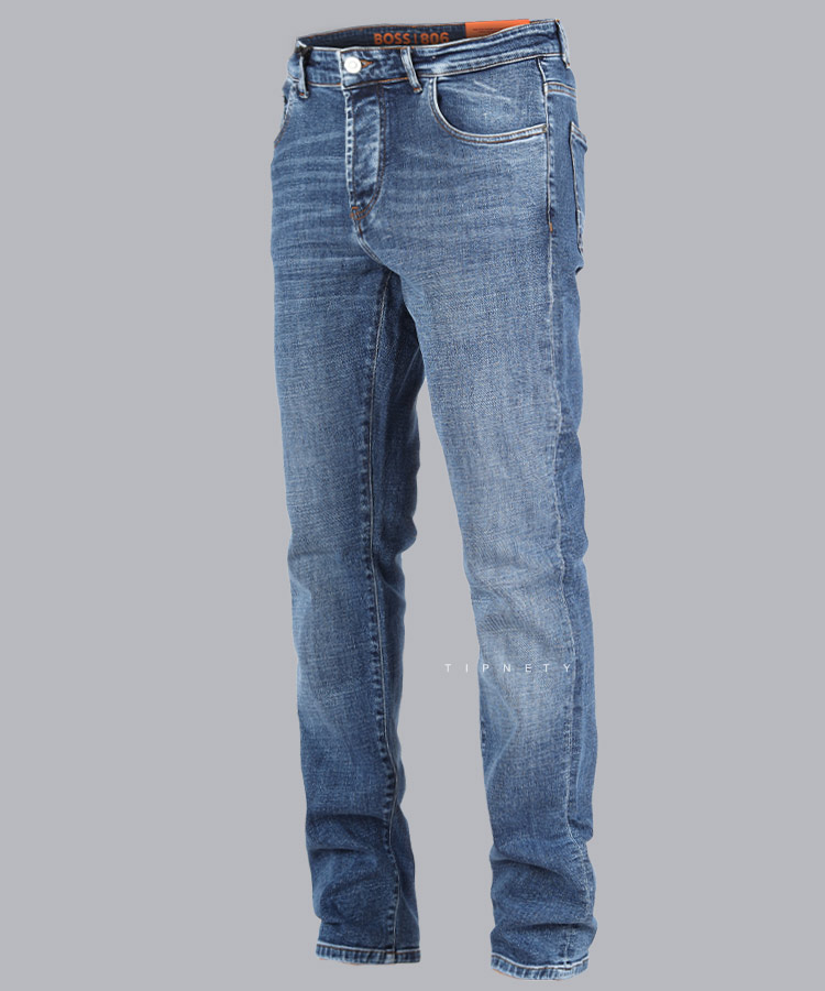 شلوار جین اسلیم مردانه آبی 5076