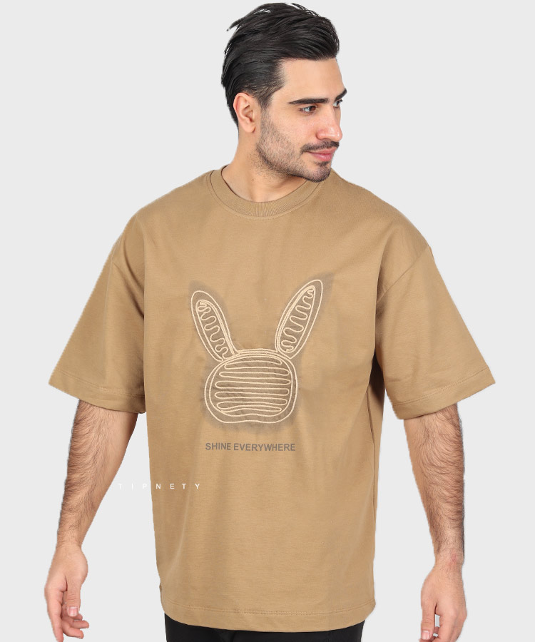                         پسته ای طوسی تیره خاکی تیشرت لش 3617  - تصویر 3