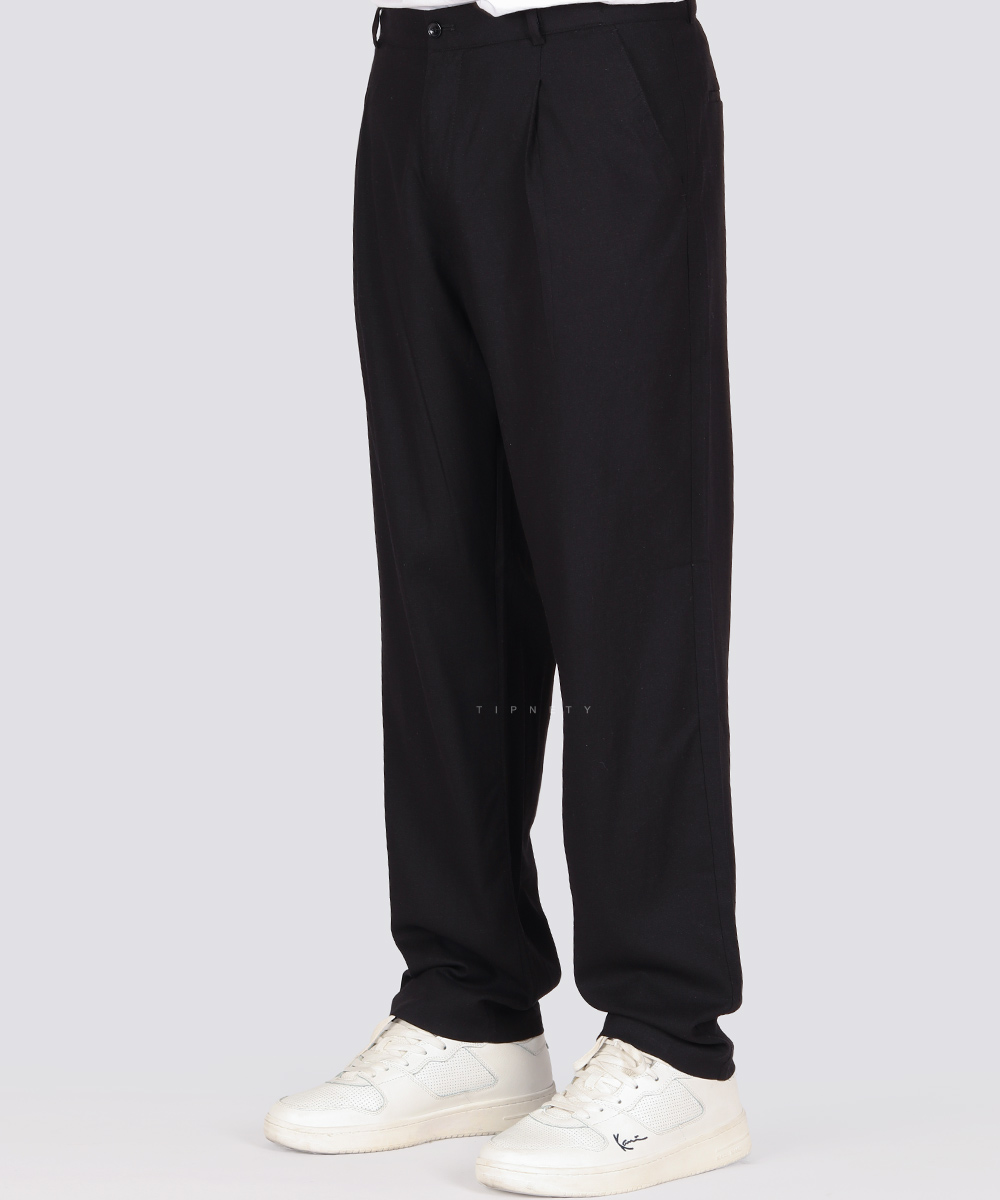                                                   استخوانی کرم مشکی سبز شلوار پارچه ای لینن 4937  - تصویر 10