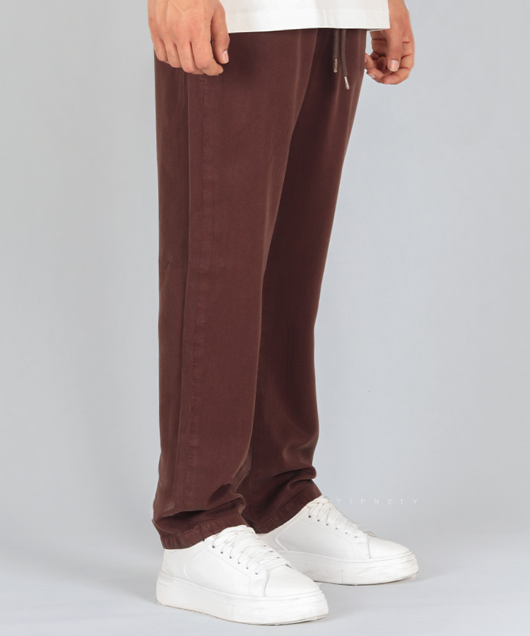                                     لجنی قهوه ای طوسی روشن آبی روشن شلوار پارچه ای اسلش 0116  - تصویر 4