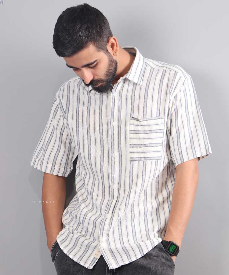 پیراهن مردانه کنفی آستین کوتاه 4817