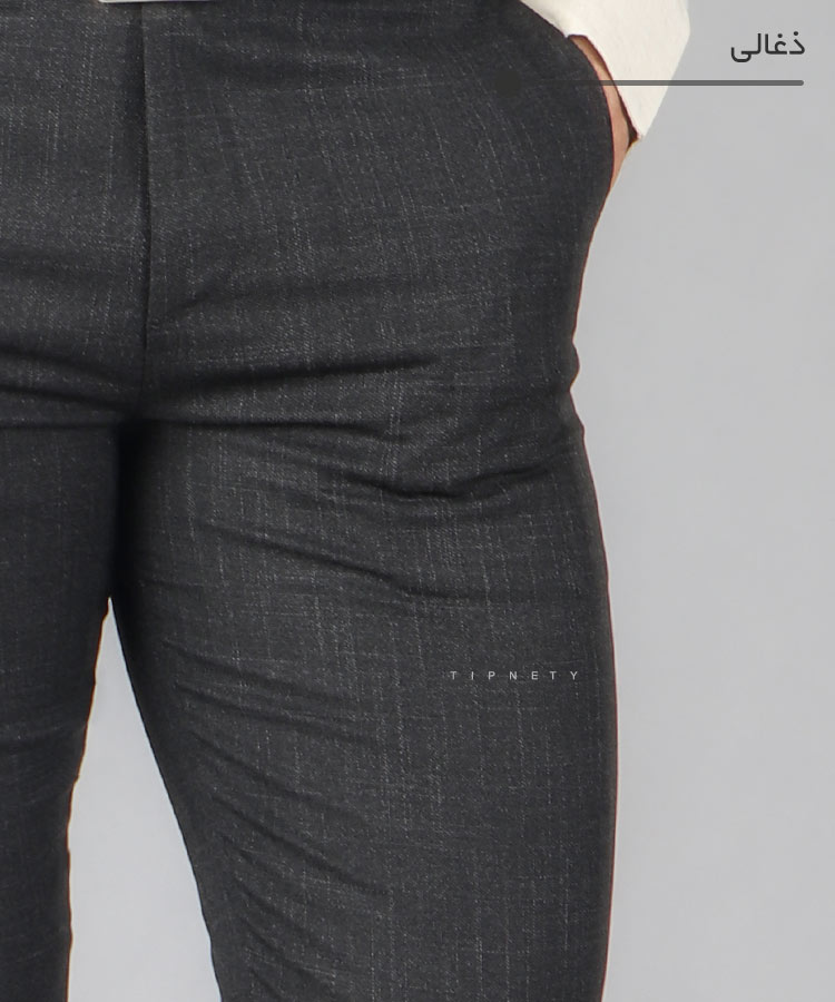                                                             قهوه ای ذغالی سورمه ای طوسی سبز شلوار پارچه ای راسته 0270  - تصویر 6