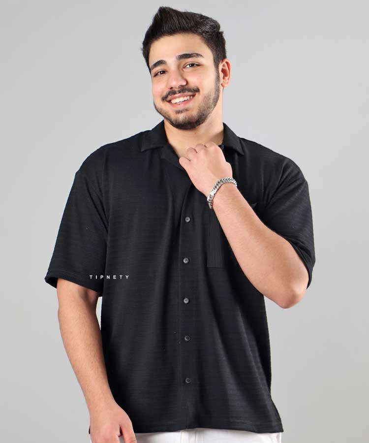                                         خاکی آجری سفید مشکی پیراهن یقه انگلیسی 0766  - تصویر 5