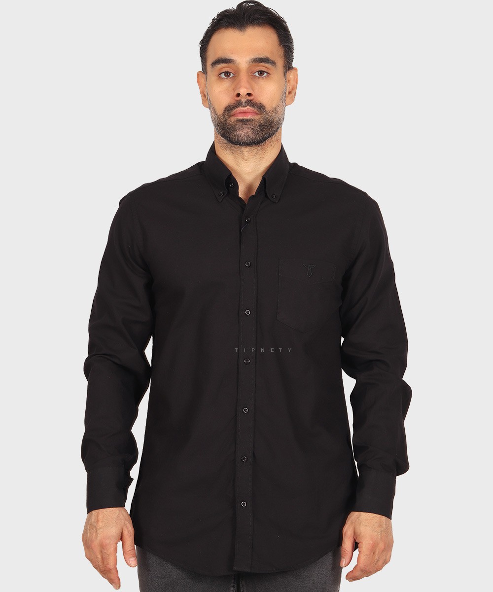 قهوه ای ذغالی سورمه ای لجنی مشکی سبز سفید آبی روشن پیراهن آستین بلند کلاسیک 3990  - تصویر 6