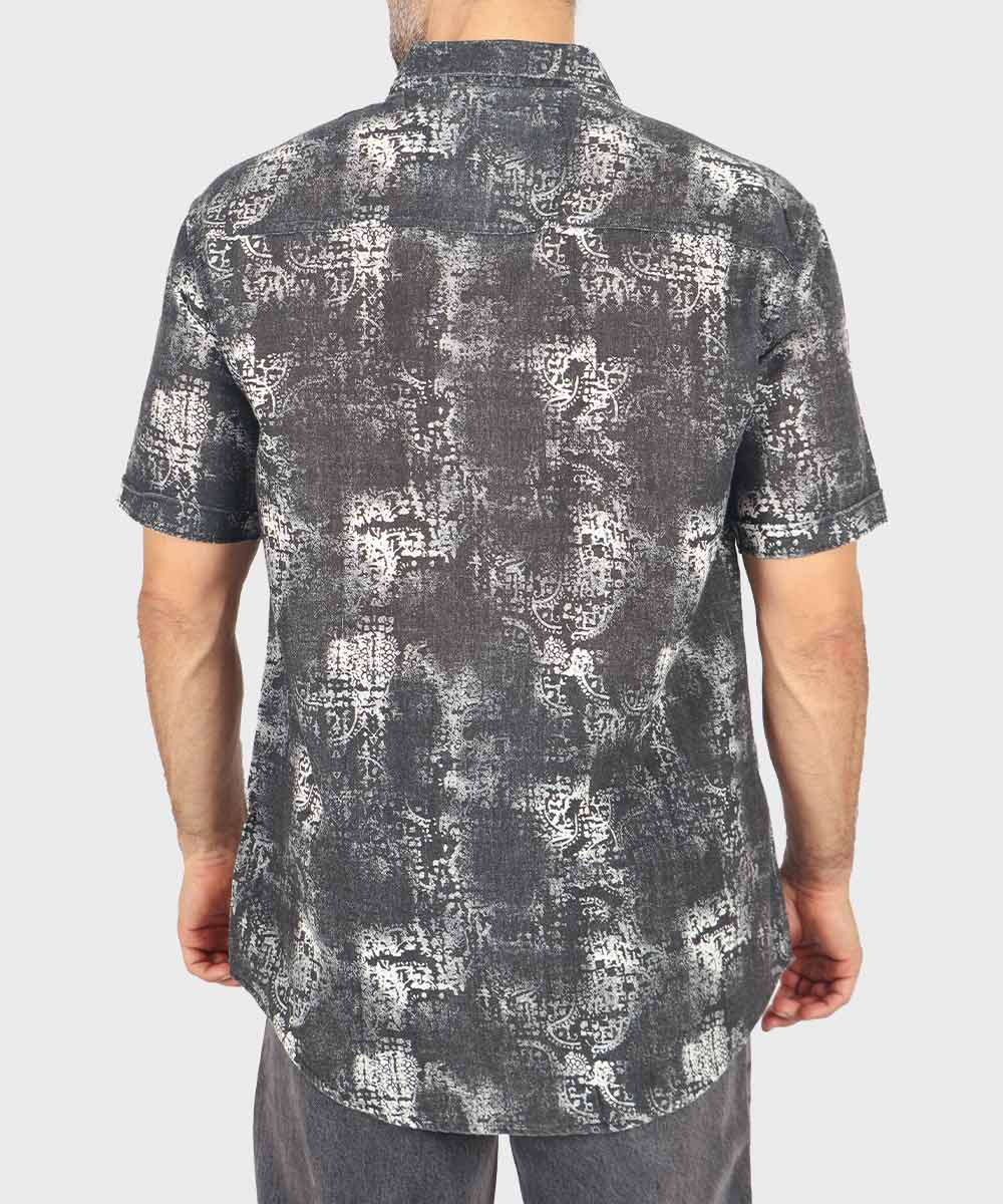     ذغالی پیراهن آستین کوتاه فیت 0957  - تصویر 4