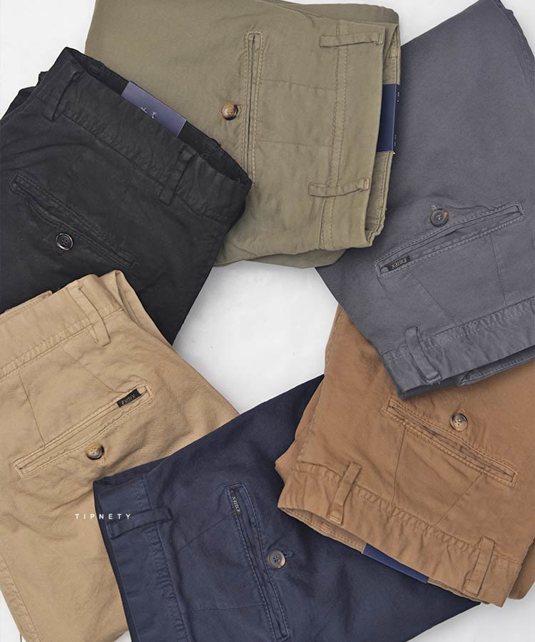                                                                 سورمه ای صدری شتری کرم نوک مدادی مشکی ذغالی شلوار کتان فیت 1320  - تصویر 5