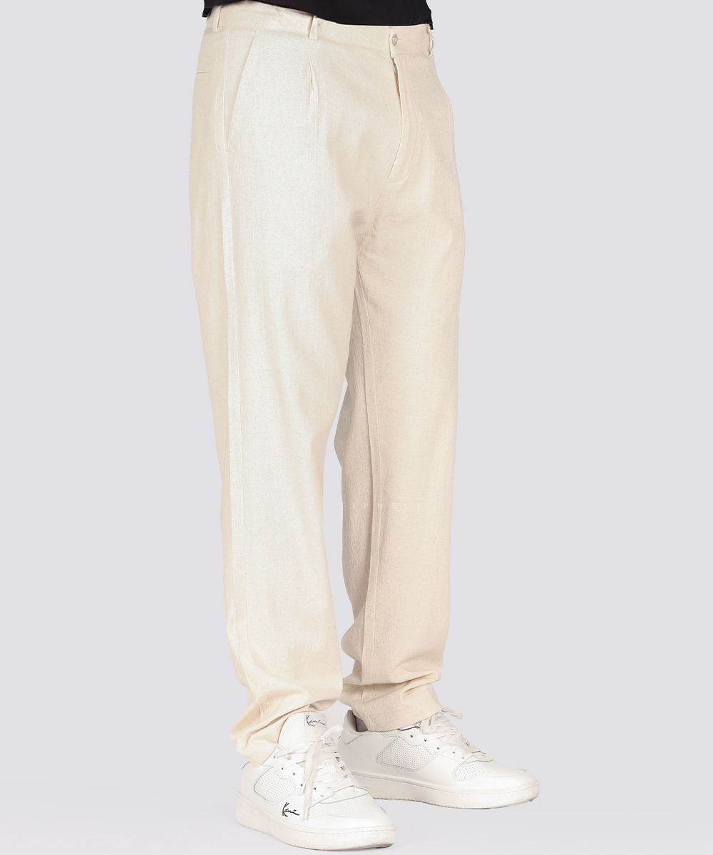                                                   استخوانی کرم مشکی سبز شلوار پارچه ای لینن 4937  - تصویر 19