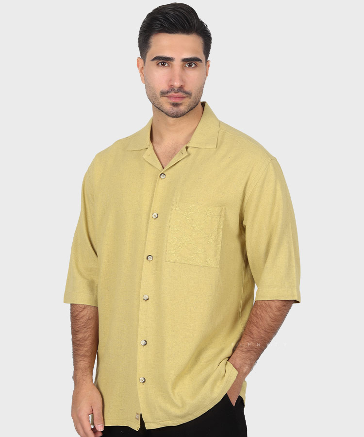                                 خردلی سورمه ای کرم پیراهن لش 4344  - تصویر 7