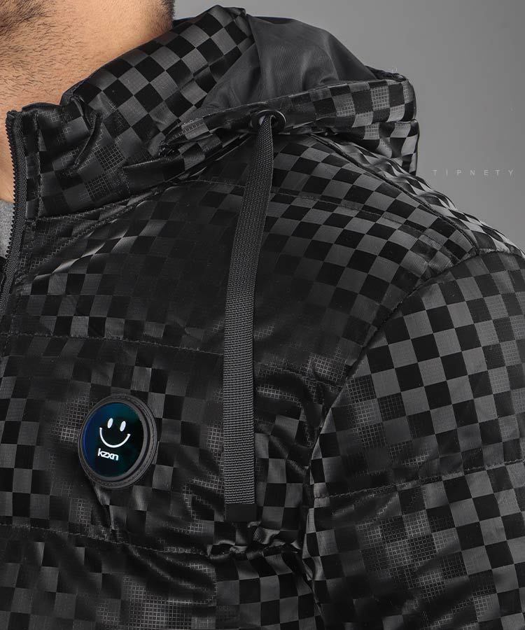                                                                                                                                                                           کرم طوسی مشکی سبز زمستانه کاپشن 0116  - تصویر 4