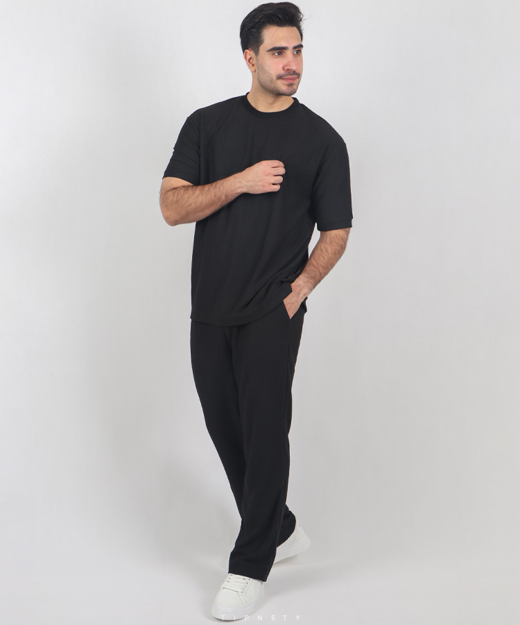                               کرم سفید مشکی آبی روشن راحتی ست 1492  - تصویر 4