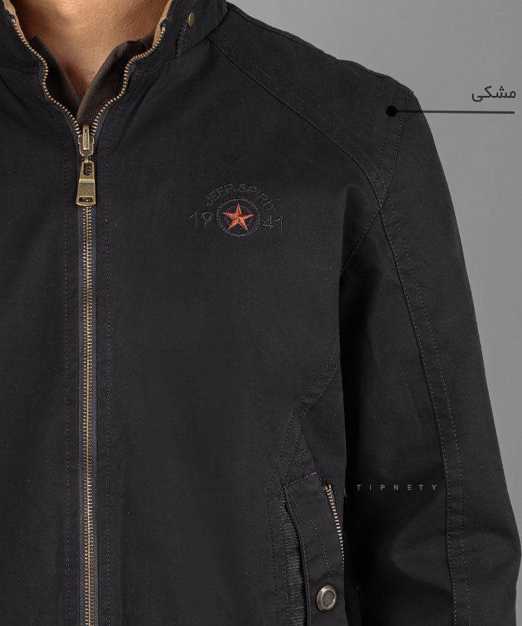                                                                                                                                             کرم شتری سبز مشکی زمستانه کت کتان 9822  - تصویر 17