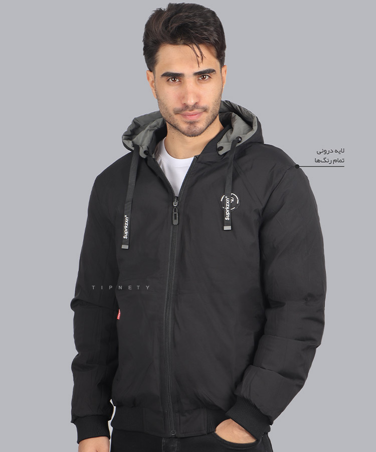                                                                                                                                                                         سفید صدری مشکی طوسی سبز زمستانه کاپشن 0156  - تصویر 12