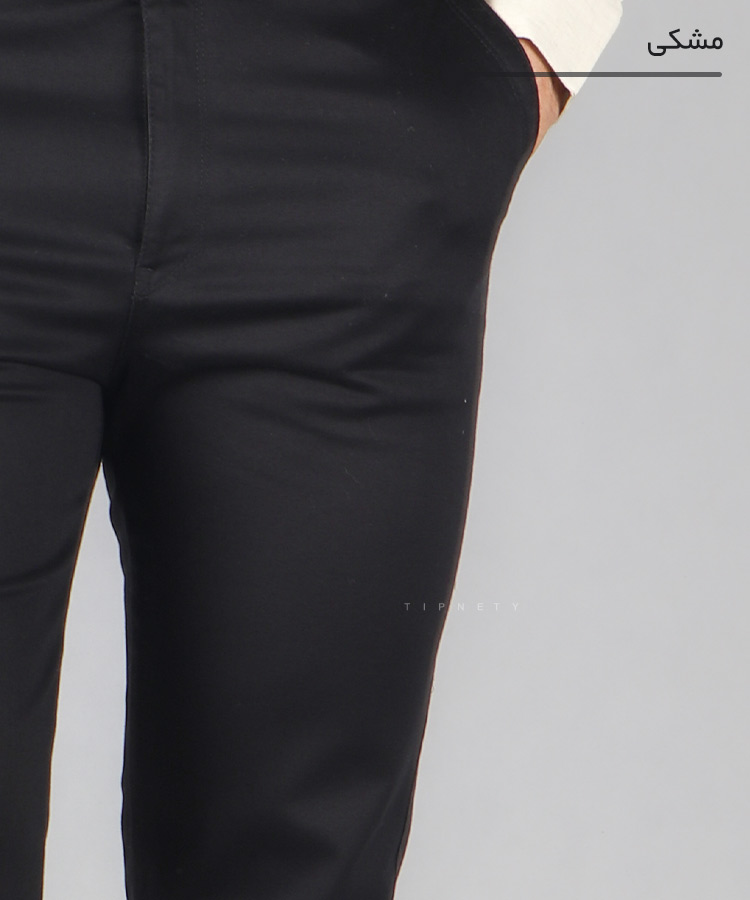                                                                                                                 زیتونی نوک مدادی طوسی روشن سورمه ای کرم مشکی شلوار کتان راسته 0247  - تصویر 3