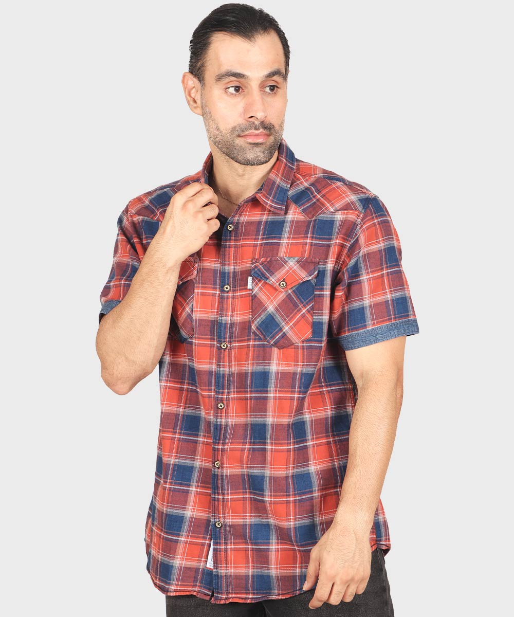                         آجری سورمه ای پیراهن آستین کوتاه فیت 0811  - تصویر 6