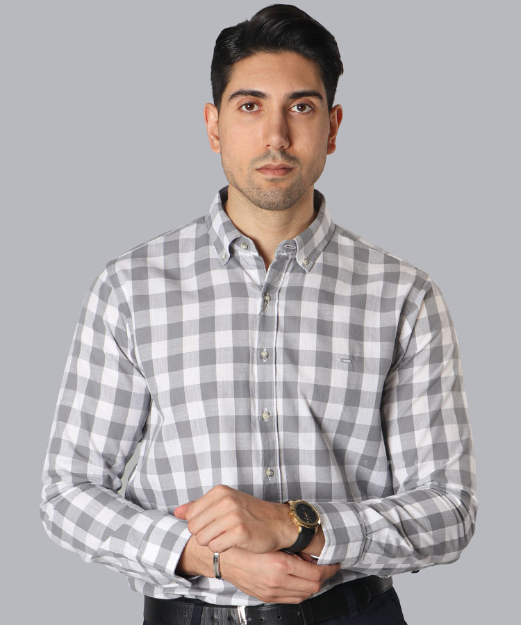                                     طوسی سورمه ای پیراهن آستین بلند فیت 5006  - تصویر 3