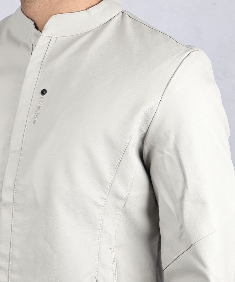                                                                                                                                         عسلی طوسی مشکی زمستانه کت چرم 2319  - تصویر 7