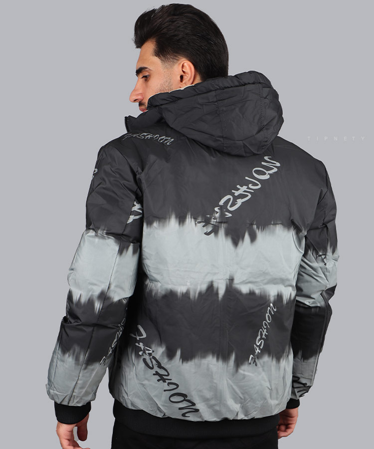                                                                                                                                                                           کرم طوسی مشکی سبز زمستانه کاپشن 0116  - تصویر 12