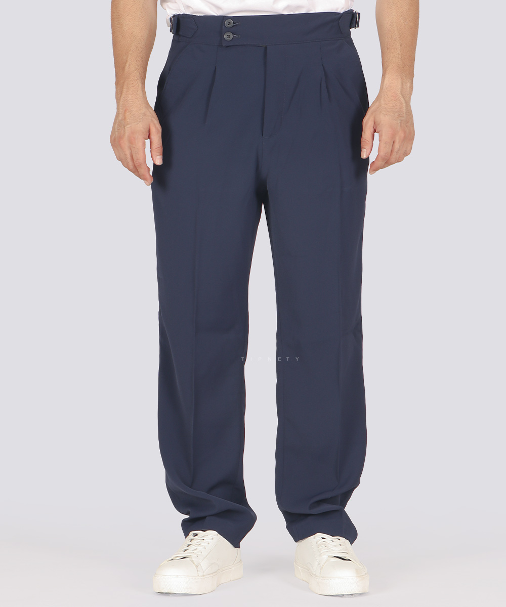 شلوار پارچه ای مام استایل مردانه پیله دار 5660