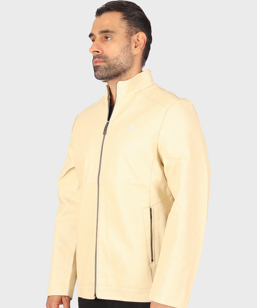                 خاکی مشکی کرم شیری زمستانه کت چرم 6317  - تصویر 12