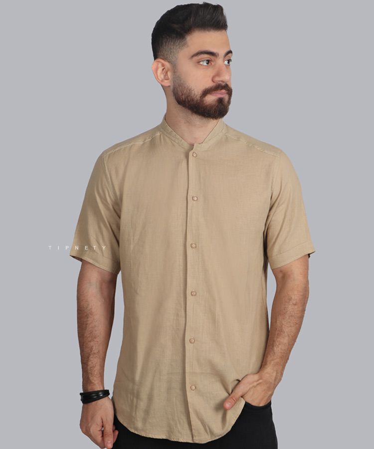 پیراهن مردانه یقه دیپلمات آستین کوتاه 1871