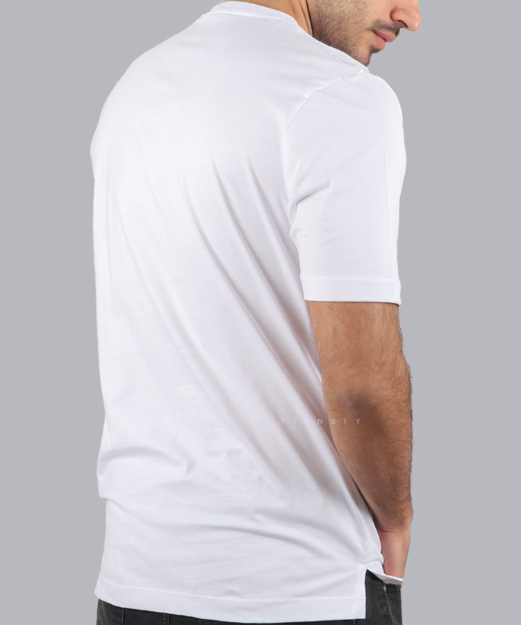                                                         سفید تیشرت چاپی 1272  - تصویر 3